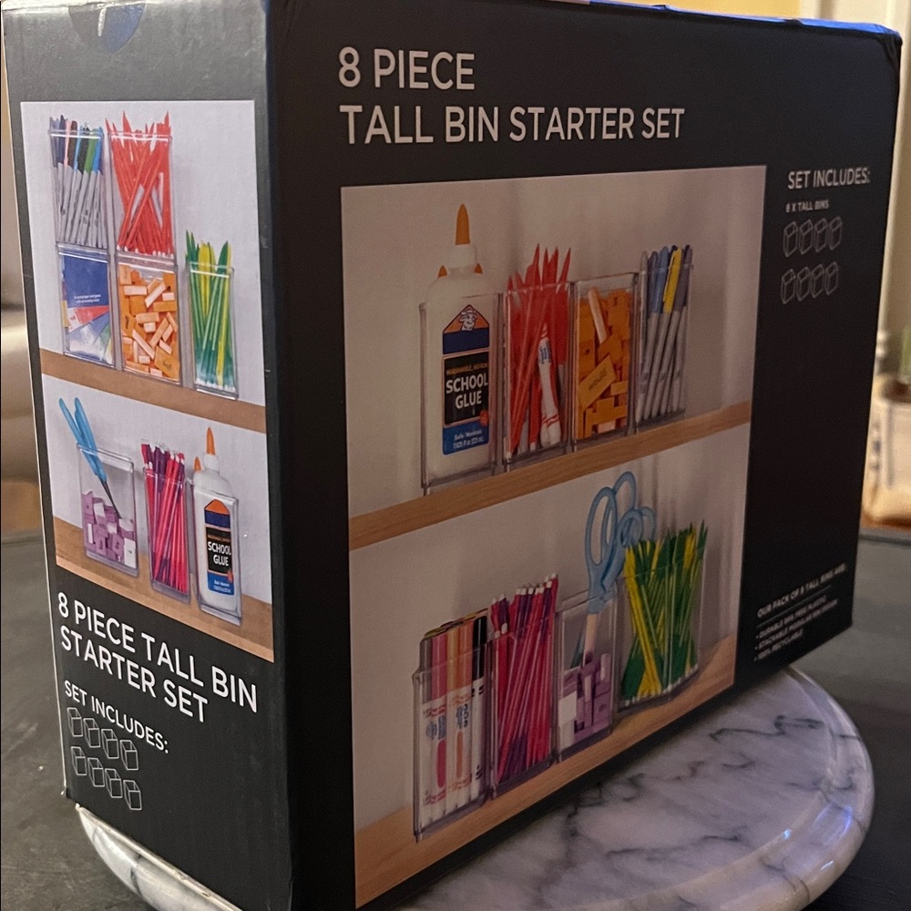 Eight piece tall stackable bin starter set - Picture 8 of 9